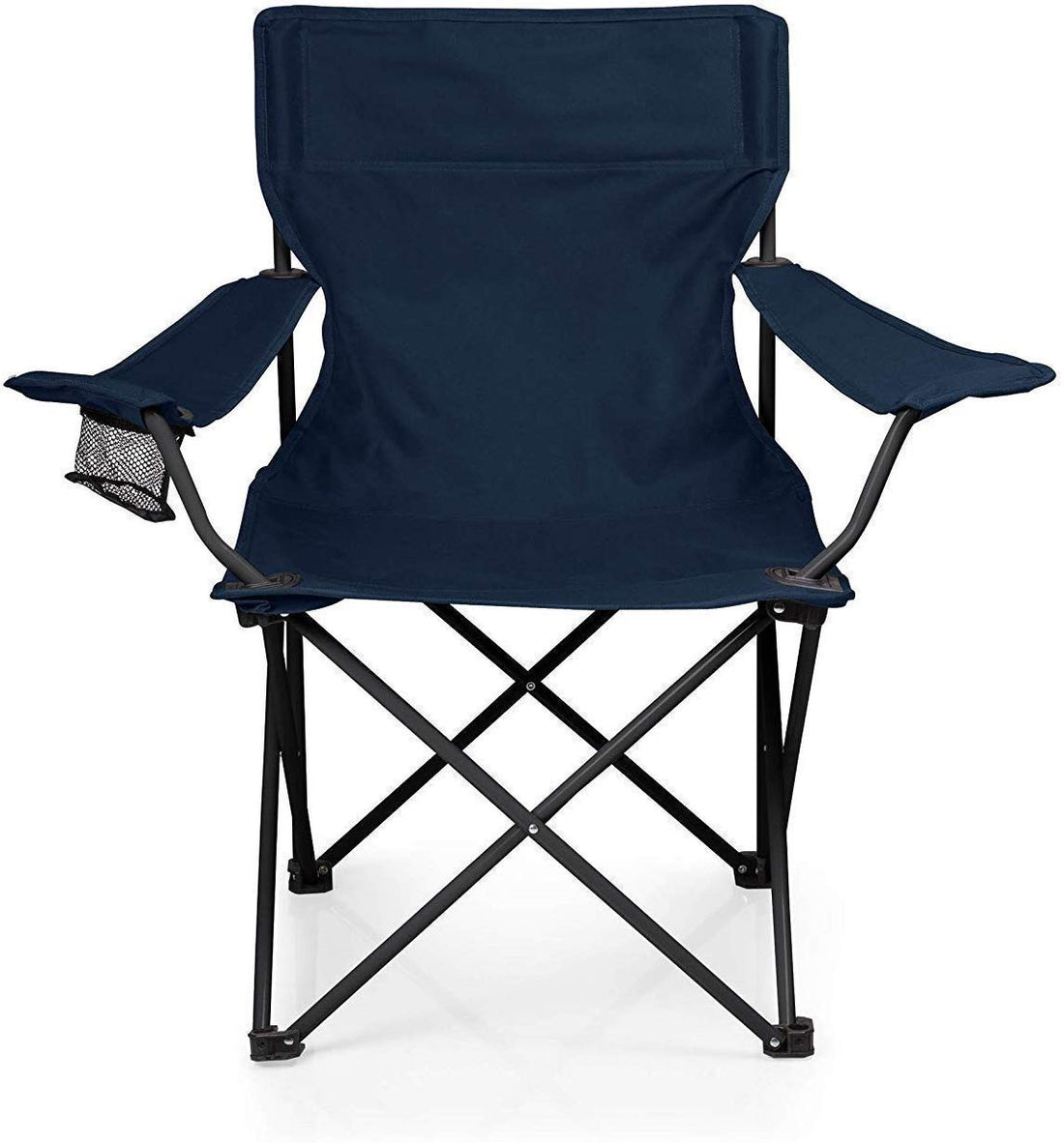 Folding Outdoor Garden Chair Ideal for Camping Travelling Lawn Patio Beach and Camping Chair Sports Collapsible Chairs with Comfortable Arm Rest Cup Holder and Carrying and Storage Bag