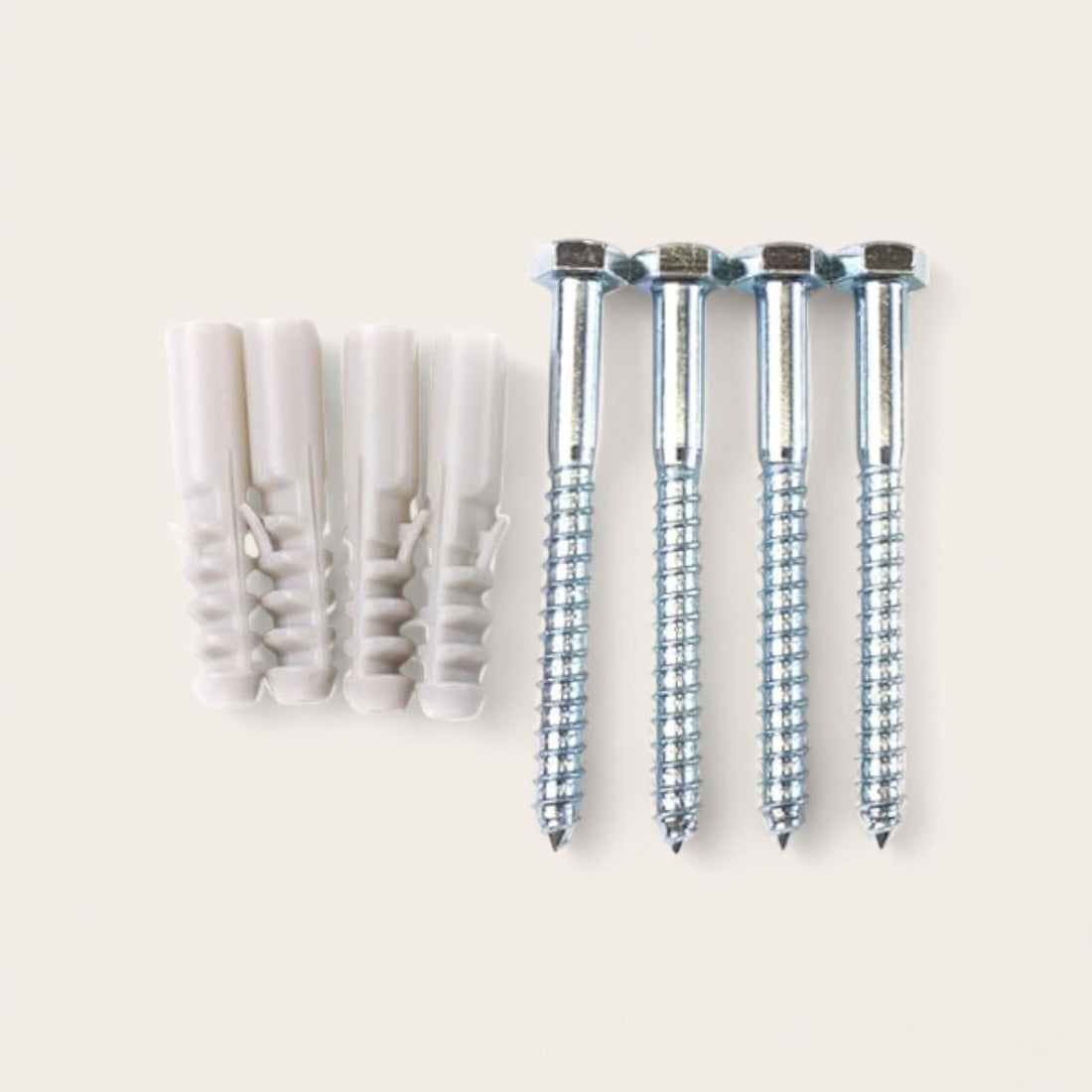 Hex Bolt Set with Fisher (10 Pieces) - 8 x 50 mm - Hex Head 13 mm Ideal for Mounting Heaters, TVs, and Heavy Loads