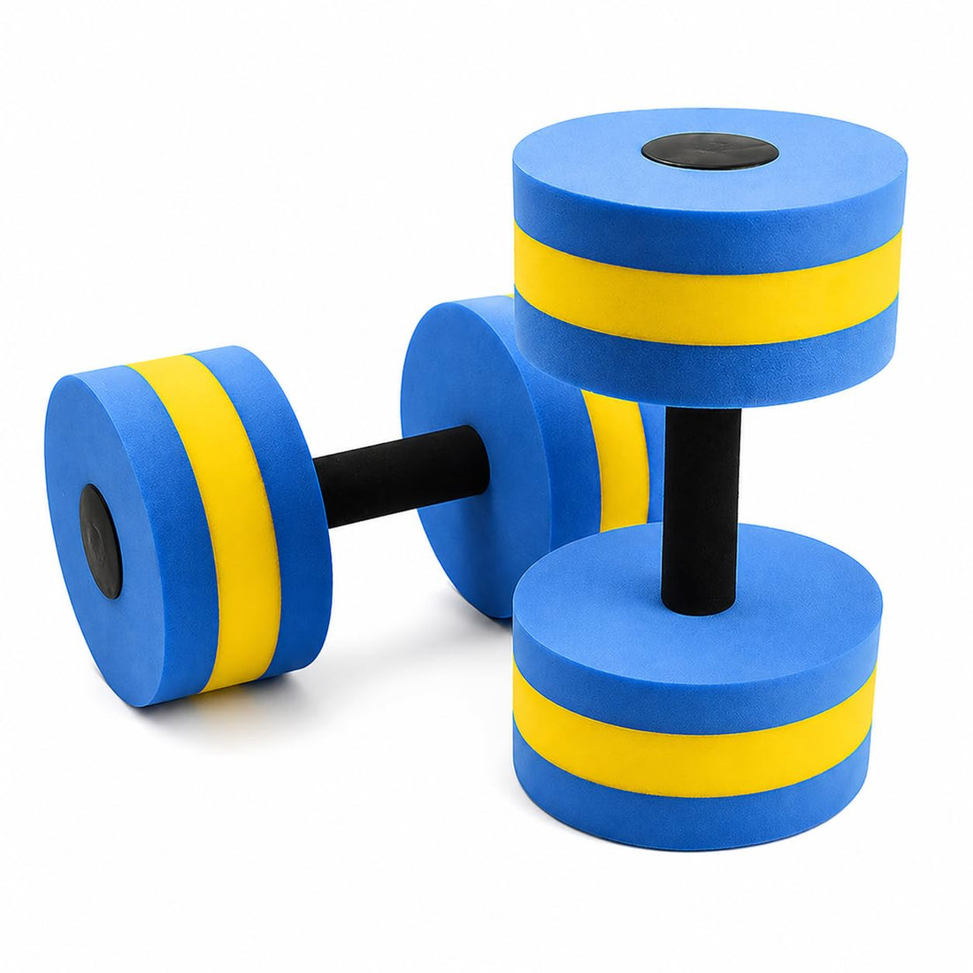 High Quality EVA Swimming Dumbbells – Aqua Fitness Dumbbells Pair Light and Durable for Aqua Gym Exercises and Physical Therapy – Ideal for Strengthening Muscles and Burning Fat in Water