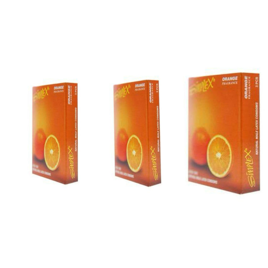Simplex condoms ORANGE Fragrance Super Thin 3 Packs - 3 Pieces per one.