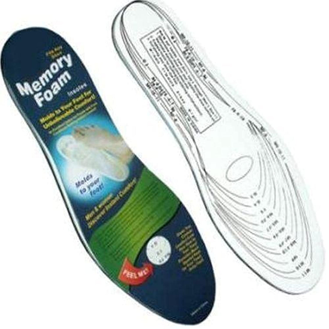 Generic Memory Foam Comfort Insole Shoe Insert, White, Unisex-Adults