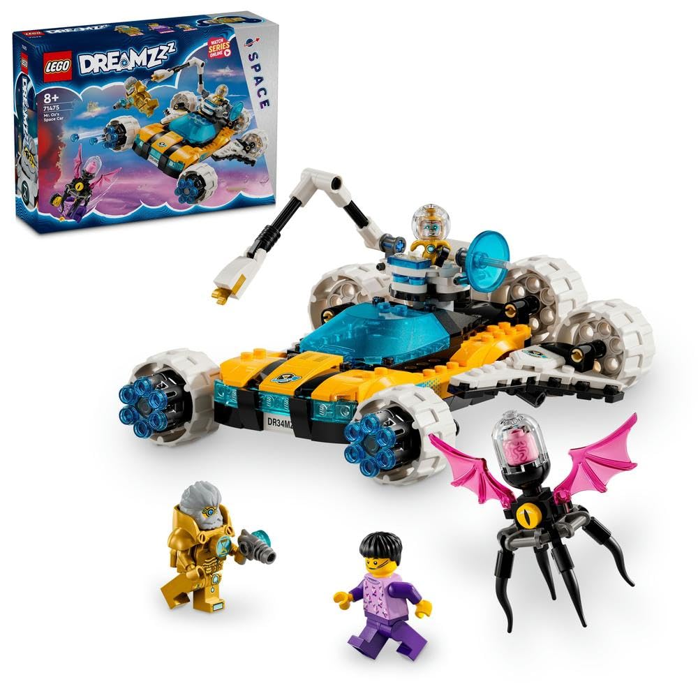 لعبة سيارة الفضاء السيد اوز من LEGO DREAMZZZ‎ ، مجموعة بناء المركبة التحويلة، يتميز شخصيات الصغيرة السيد اوز والالبرت وجدين لعب خليي للأولاد والبنات عمر 8 سنوات أو أكثر ، هدية خيالية للأطفال 71475
