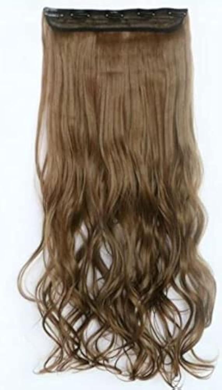Fashion fluffy long curly Hair Extension golden brown 5018-9