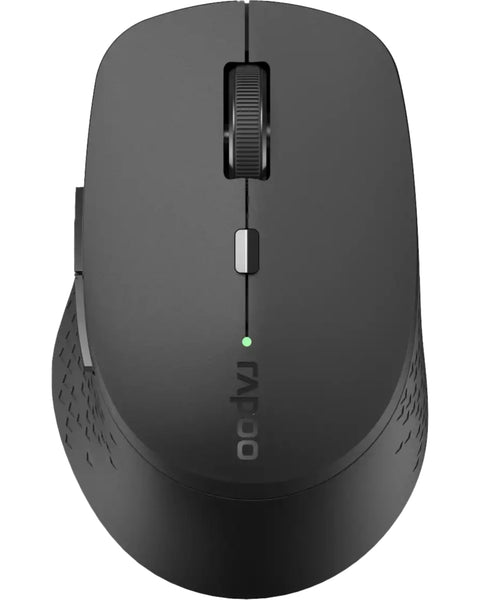 Rapoo M300 Silent Wireless Mouse, Bluetooth and Wireless (2.4 GHz), Multi-Mode, 1600 DPI Silent Buttons - Dark Grey