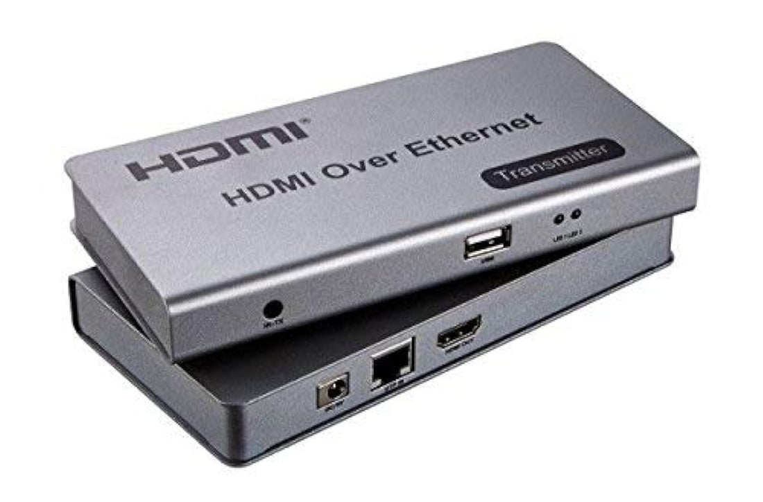HDMI LAN Extender 120m HDMI KVM Extender Over TCP/IP Transmitter Twisted Pair transceiver 1080p Support USB2.0 Mouse and Keyboard Controls.