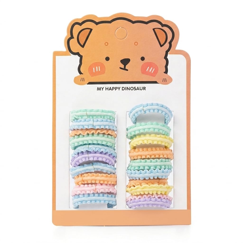 Catch Up Kids Mini Elastic Hair Ties Set for Girls – Cute Animal Shape Hair Bands Card, Small Soft Stretch Ponytail Holders, Lightweight Daily Hair Accessories for Children