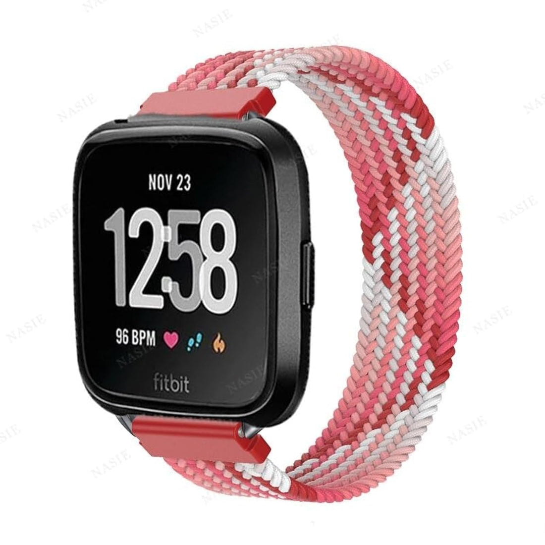 (Solo Ring Fabric Braided Rubber Band for Versa 3 (size Medium (Multi Color 1)