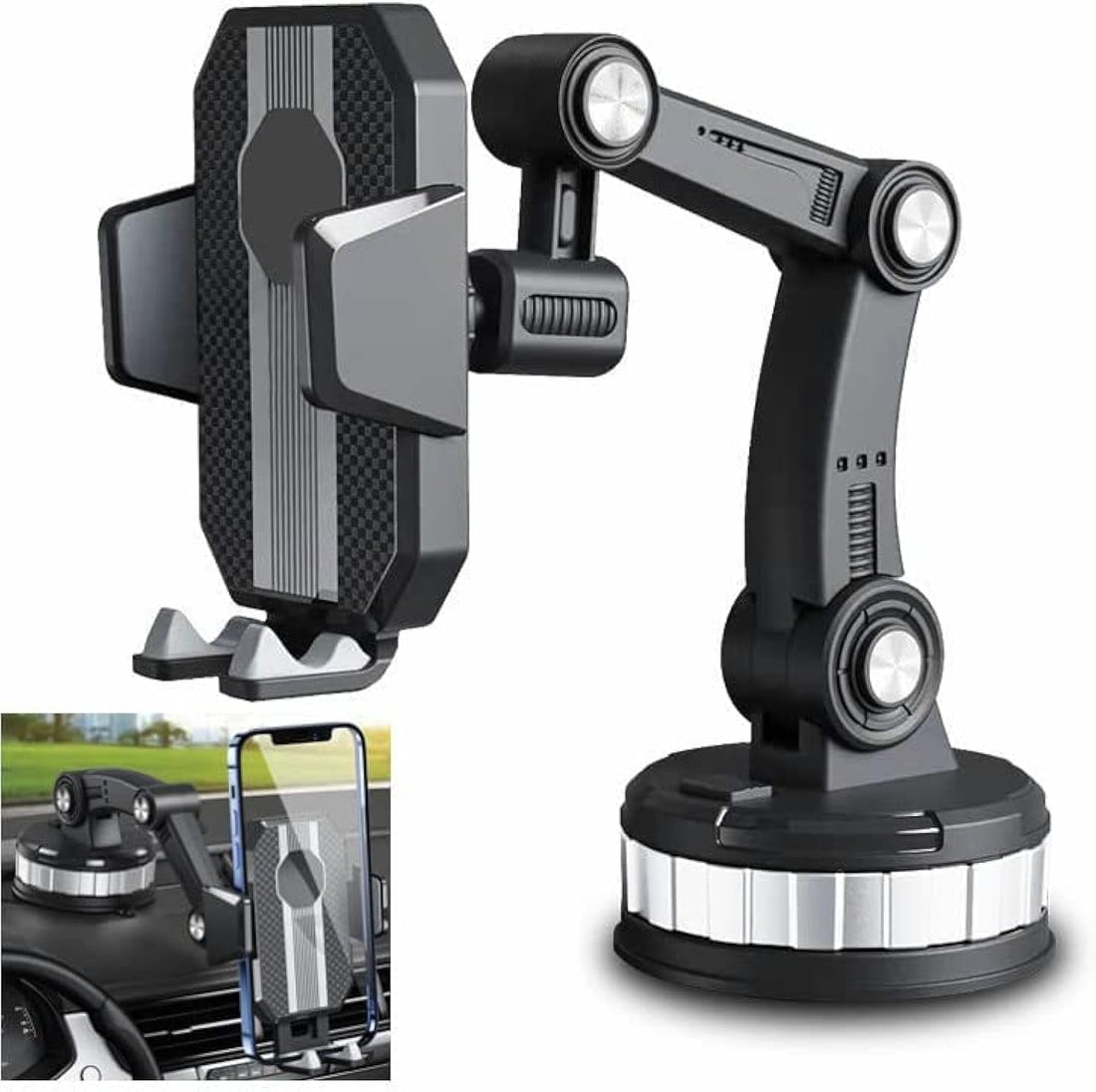 360 Rotatable Car Phone Holder,Car Mount Bracket,Car Suction Cup Windshield for All Phone
