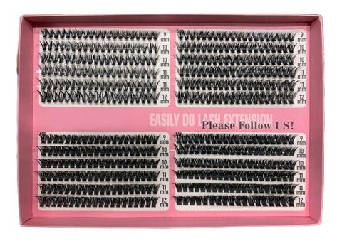 LAHES 400PCS - Extensions Individual Lash Volume 6D mink - FREE EYELASHES - Natural Eyelashes (2 MM TO 10 MM-MIX)-ONE BY ONE-0.07DMIX -4shape