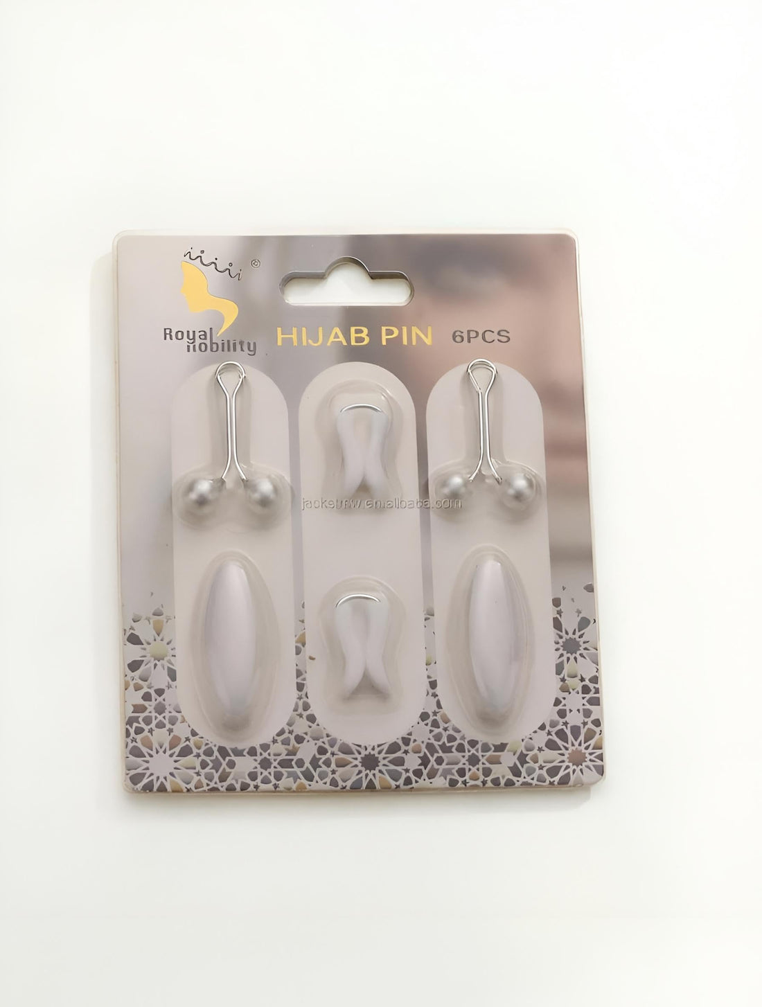 Scarf Holders - Durable 8-piece collection of hijab pins for girls, available in versatile white and black tones. Ensure your headscarf stays neatly arranged with these (2Pcs Model 3)