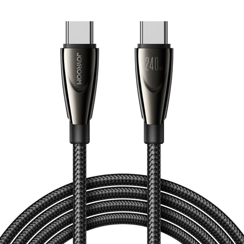 Joyroom SA31-CC5 240W USB-C to USB-C Cable, Ultra Fast Charging & Data Transfer Type-C Cable, 1.2 Meter High Power Cable for Laptop, Tablet & USB-C Devices, Black