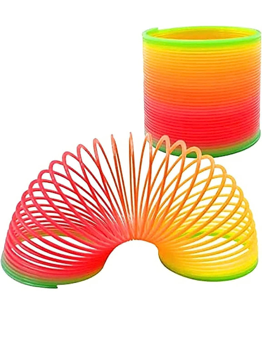 Generic Creative magical rainbow circle funny plastic spring coil toys for children
