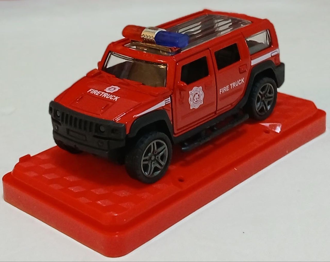 METAL POLICE RED CAR TOY