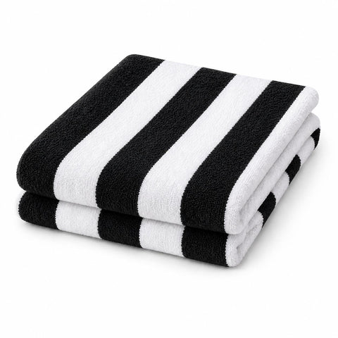 1 Piece Velour Premium Bath Towel Set | 600 GSM | 95x180 cm | 100% Egyptian Cotton | Luxury High-End Soft Towel | Suitable Bath, Beach, Pool, Body Wrap, and Spa Use | White & Black