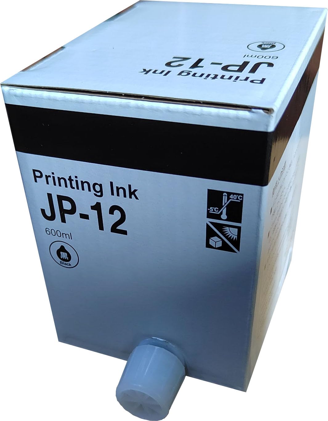 Compatible Printing Ink JP-12 for Ricoh Priport JP1210 JP1250 JP1215 JP1225, Black, 600ml