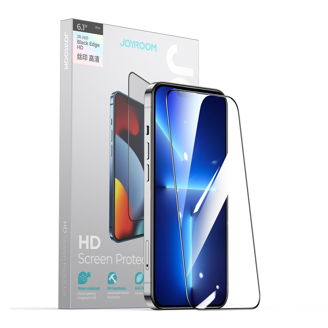 Joyroom JR-Z24 Screen Protector for iPhone 15 Pro Max HD Clear Tempered Glass with Scratch & Impact Resistance Ultra-Thin | Bubble-Free Installation | 12 Months Warranty – Clear