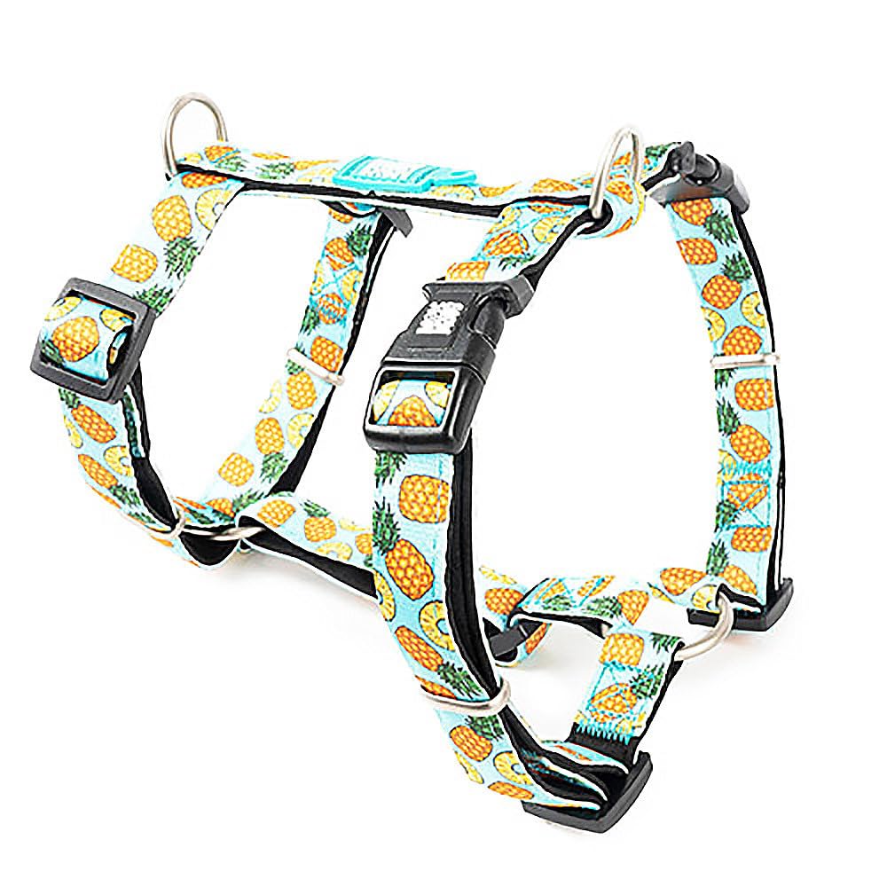 Max & Molly Urban Pets H-Harness - Design Sweet Pineapple/M SIZE