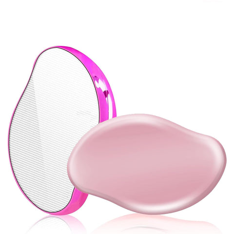 2 Packs Crystal Hair Eraser for Women Reusable Hair Remover Stone, Painless Crystal Hair Remover for Women and Men, Magic Painless Exfoliation Hair Removal Tool, Magic Hair Eraser for Back Arms Legs