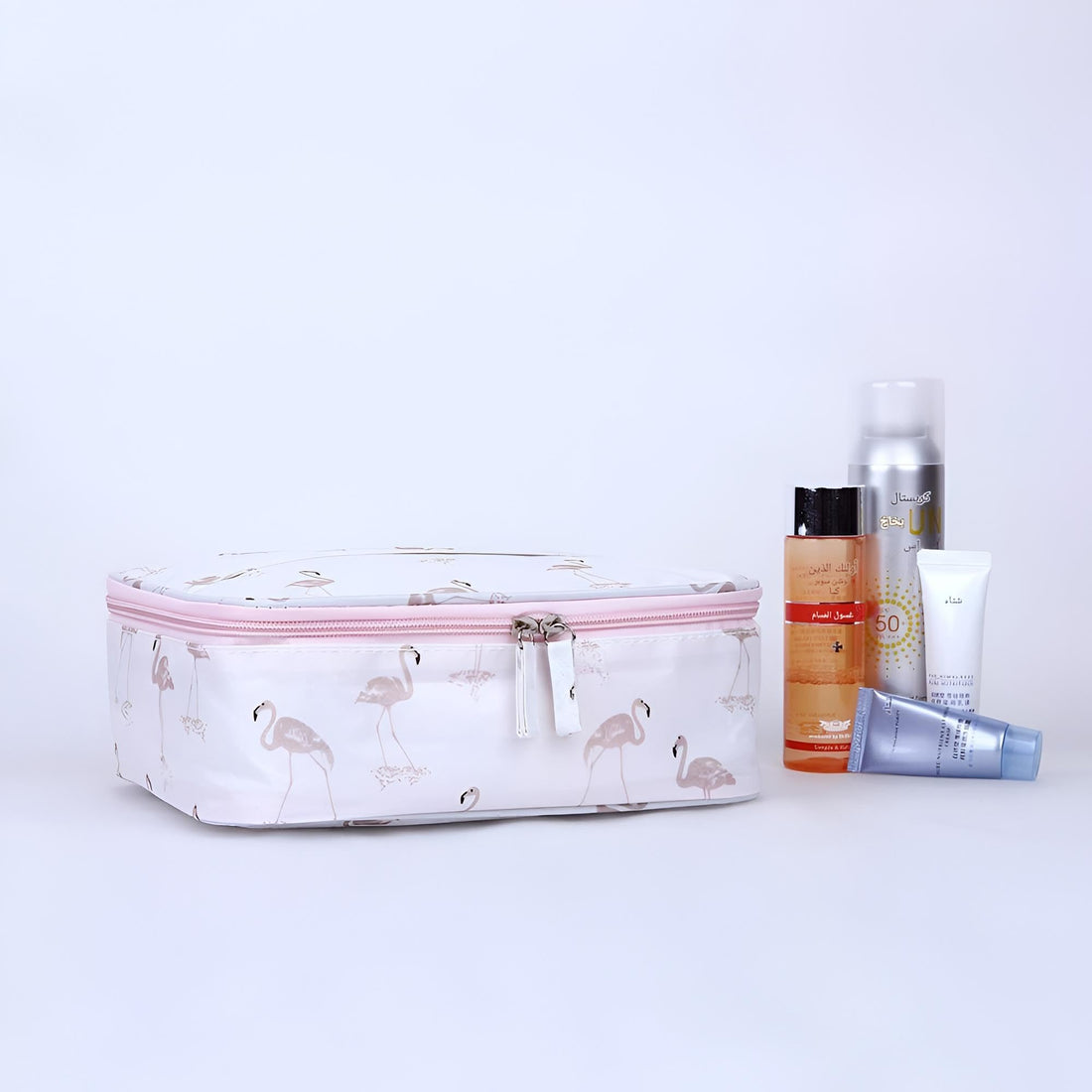 Beauty Case - Functional Makeup Organizer for Girls with Dedicated Brush Section and Lipstick Arrangement, Portable Random Color Bag