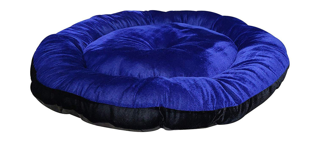 Moro Moro 3 Dog And Cat Pet Bed Cushion (L, Blue-Black)