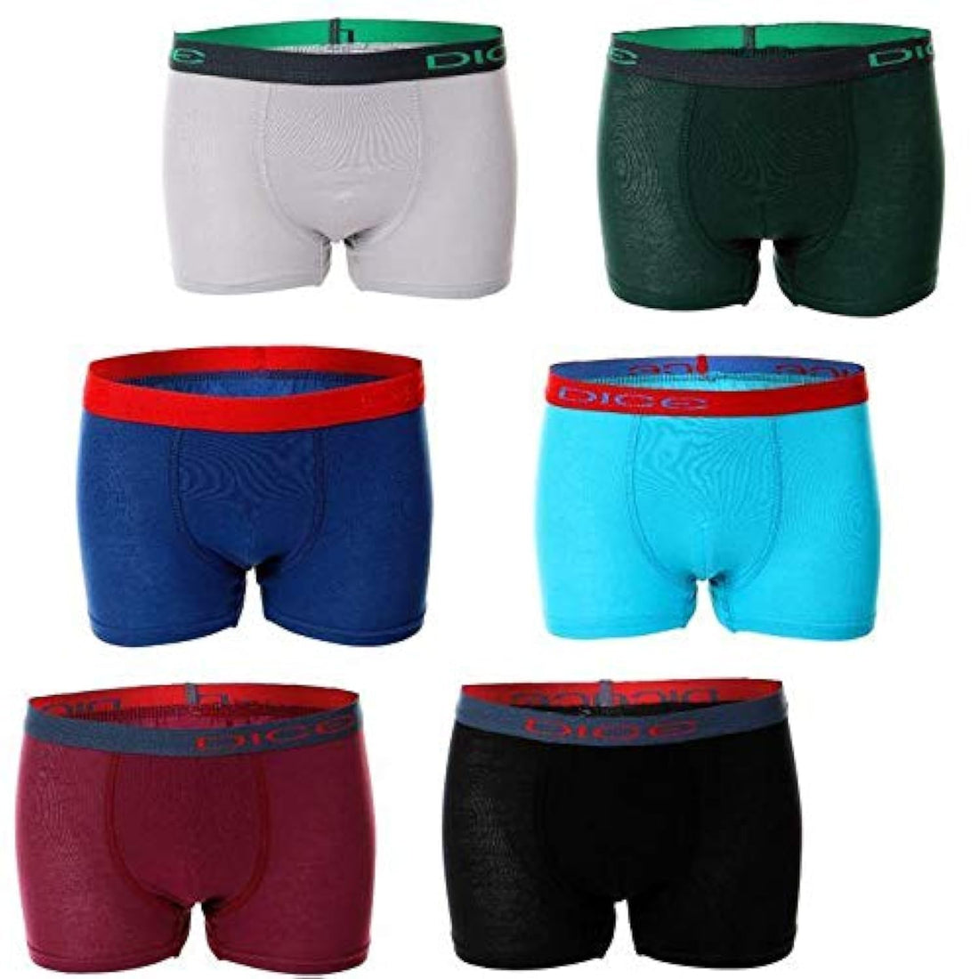Dice Boxer For Boys - Set of 6 Pcs Multi Color boxers