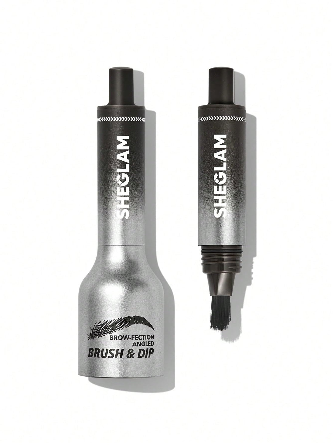 SHEGLAM Brow-Fection Angled Brush & Dip Upgraded Microblading Eyebrow Pen Long Lasting Waterproof Easy To Color-Charcoal