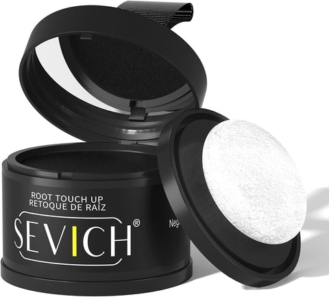 For Instantly Hair Shadow - Hair Line Powder, Quick Cover Grey Hair Root Concealer with Puff Touch, 4g Black