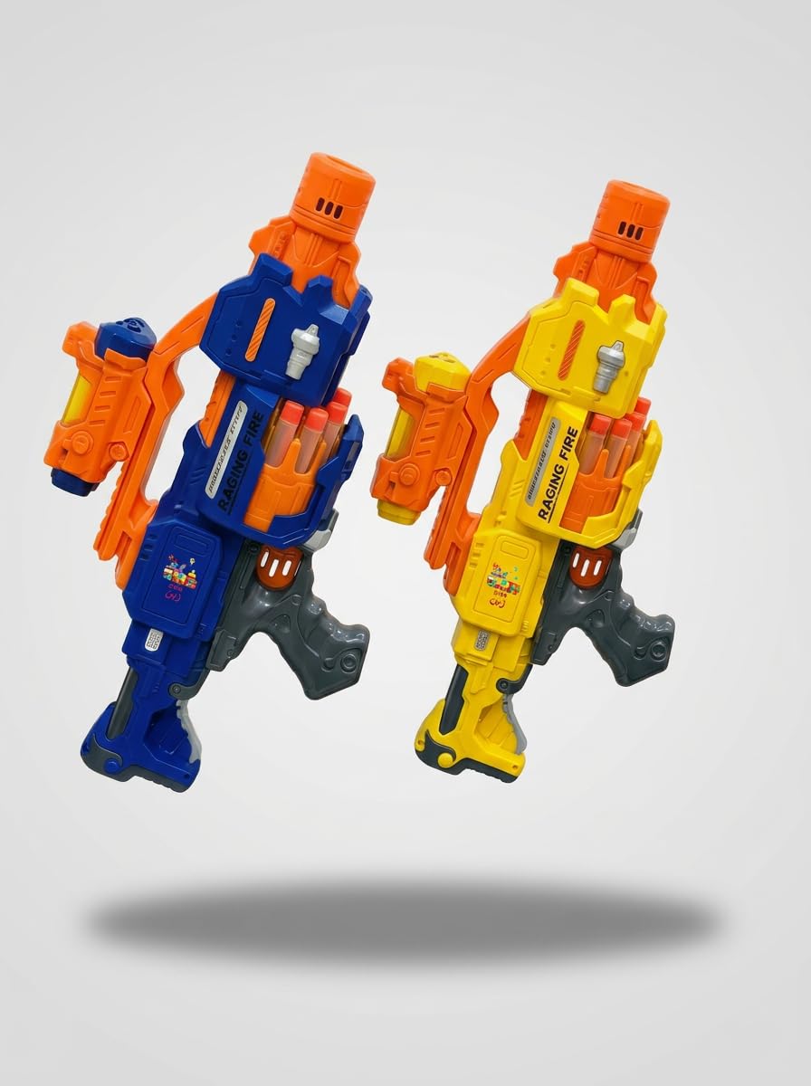 GHAZAL Leyuan Raging Fire soft bullet gun, and it comes in blue and yellow versions.