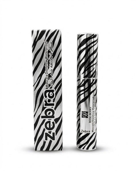 Rose Berry Zebra Waterproof Mascara, Black, Gel Formula, 3D Effect, Natural Finish, 10ml
