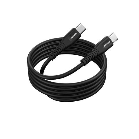 Choetech CC002 USB-C to USB-C Cable, 60W PD 3A Fast Charging, 1m Type-C Charger Cord Compatible with iPhone 15-16-17 Series & MacBook, 2 Years Warranty – Black