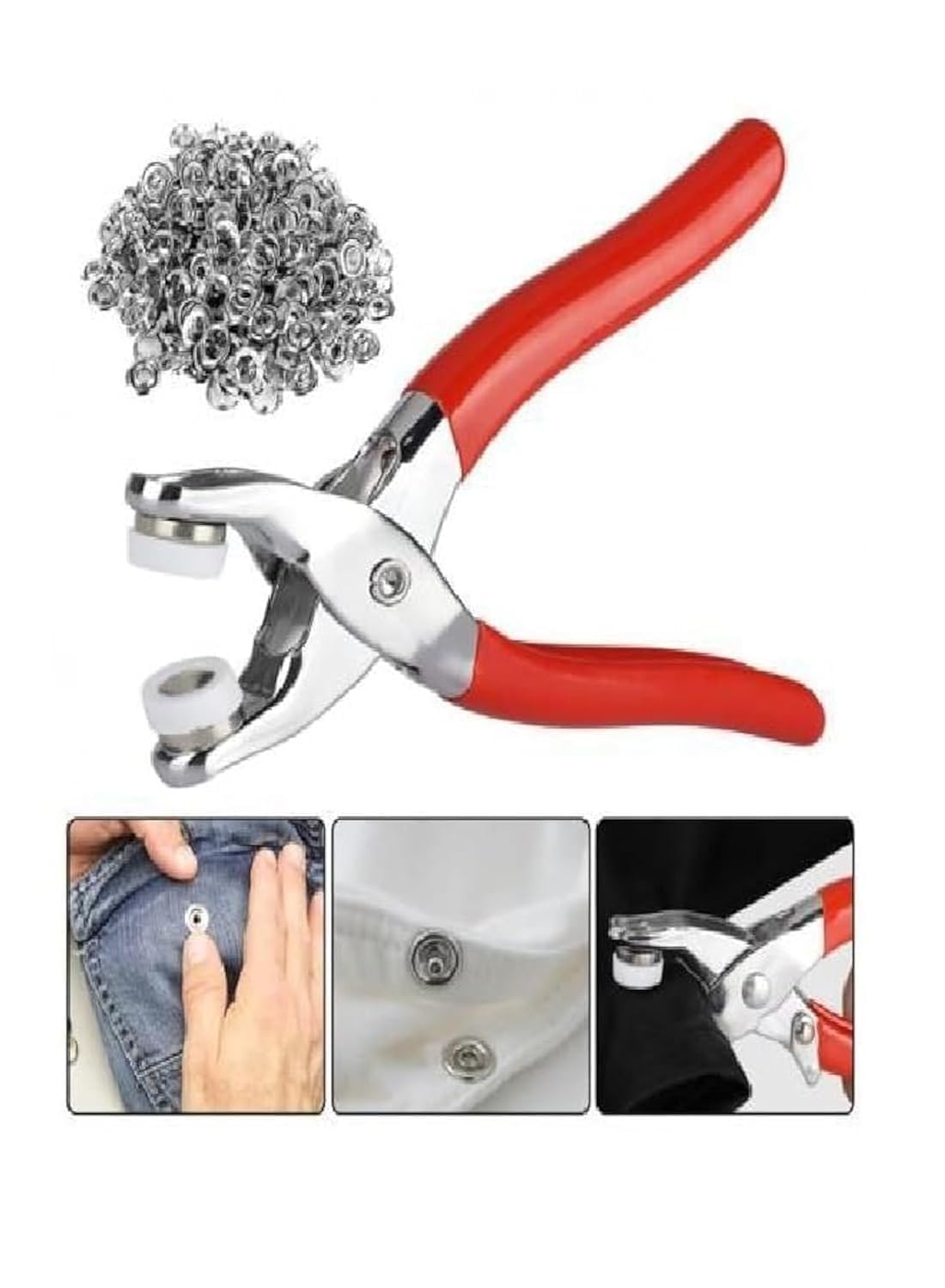Kabasil Stapler - Metallic - 1 Hole - Manual - Metal Handle - HOLE_PUNCH