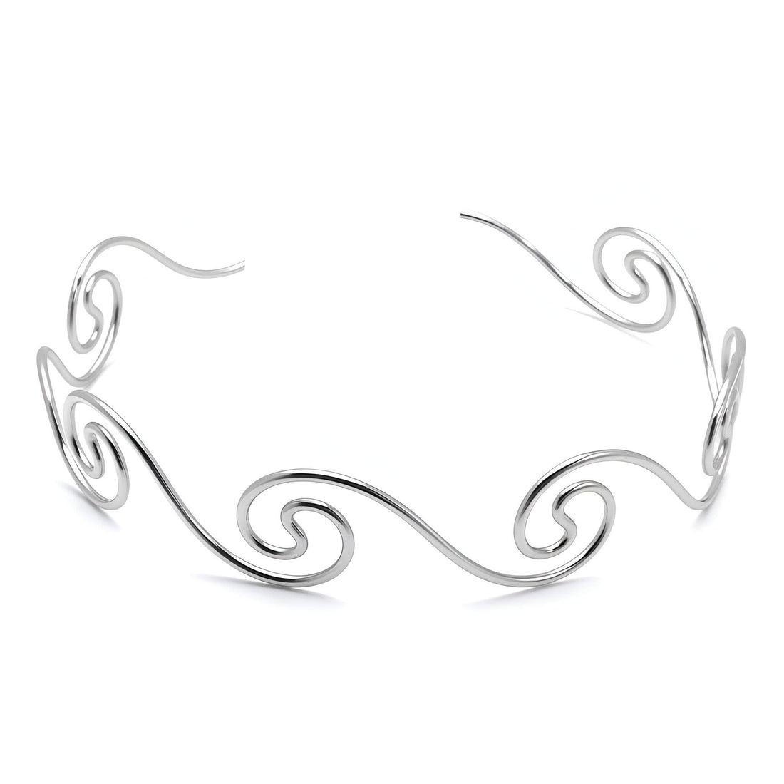 Arm Jewelry - Elegant Spiral Upper Arm Bracelet, Comfortable 28cm Fit for Women’s Arm, Egyptian Style Design
