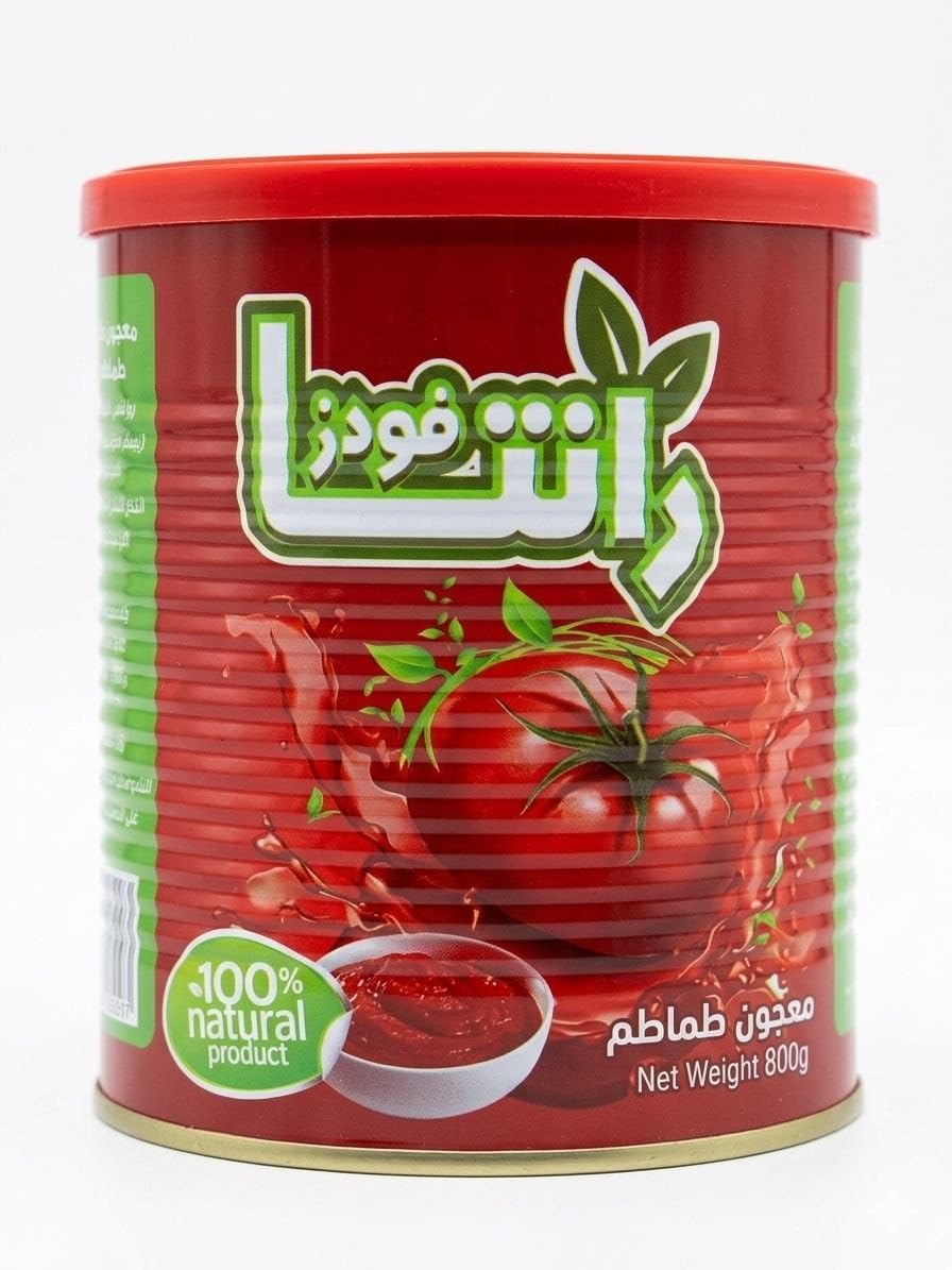 Ranta Foods Tomato Paste, 100% Natural, Preservative Free, Tomato & Salt Ingredients, Tin Can, 800 gm