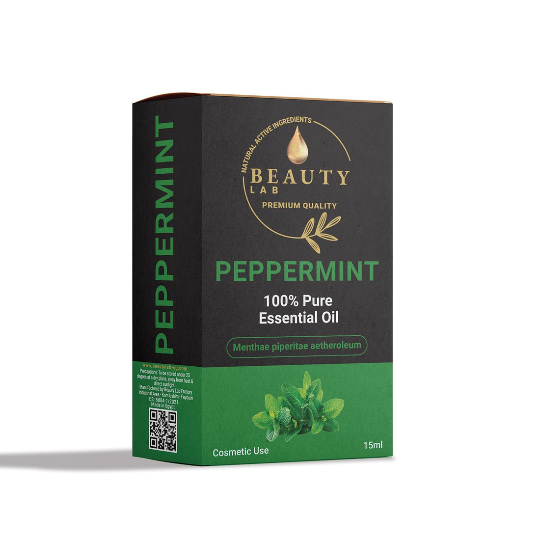 Beauty Lab Peppermint Essential Oil 15 ml | 100% pure | Natural | Aromatherapy | Massage | Diffuser | skin care | Yoga| Reduces stress | improve emotional well-being | authentic fragrance