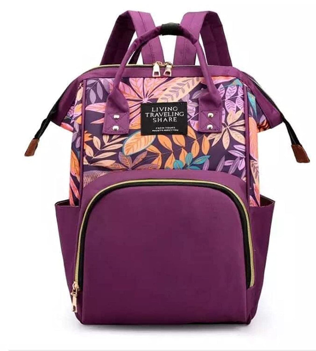 Generic Unisex Diaper Bag - Purple Hobo Style with Cross-Body Strap