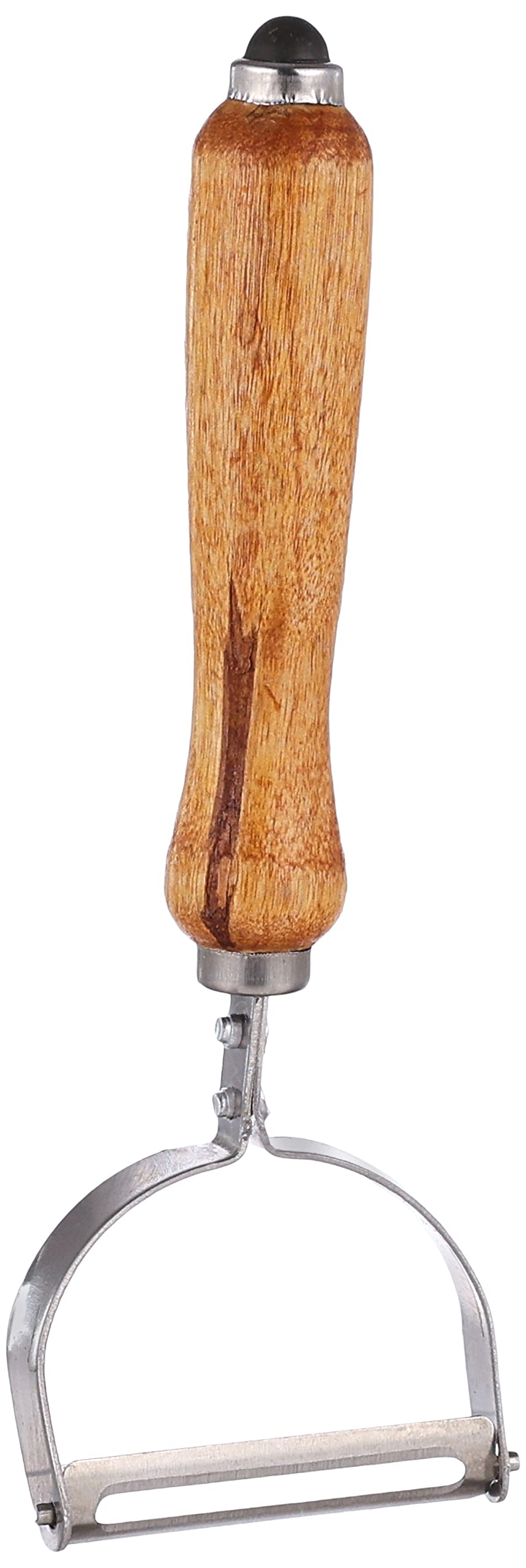 elyassin stainless steel potato scrub with wood handle - assorted colors