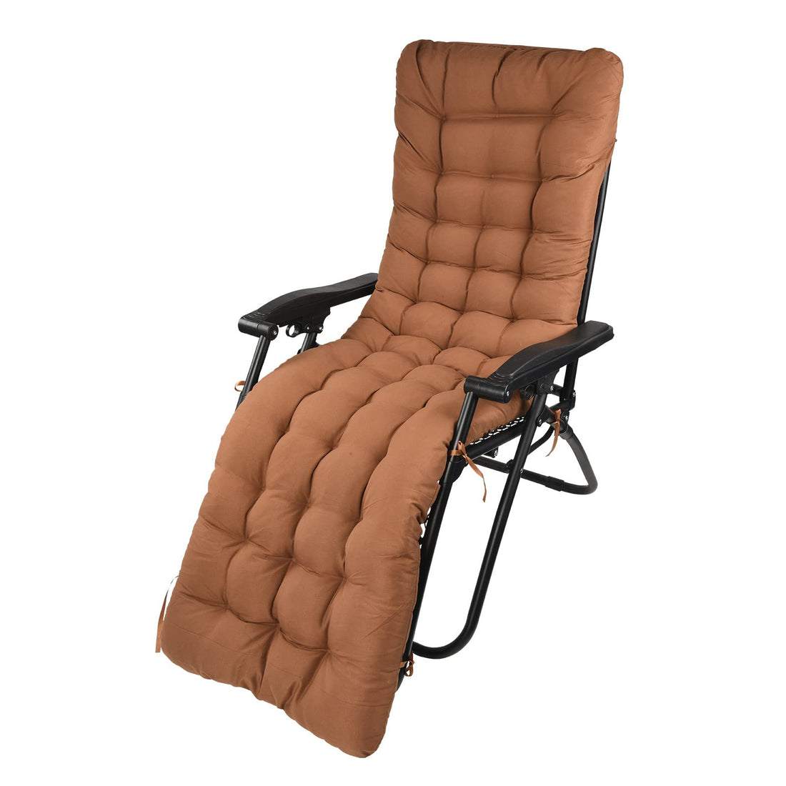 Moro Moro 3 Sun Lounger Cushions Only, Garden Recliner Relaxer Chair Rocking Chairs Cushion Sunbed Cushions Thick Chaise Lounge Cushion For Travel Holiday Garden Outdoor 170X53Cm (Brown)