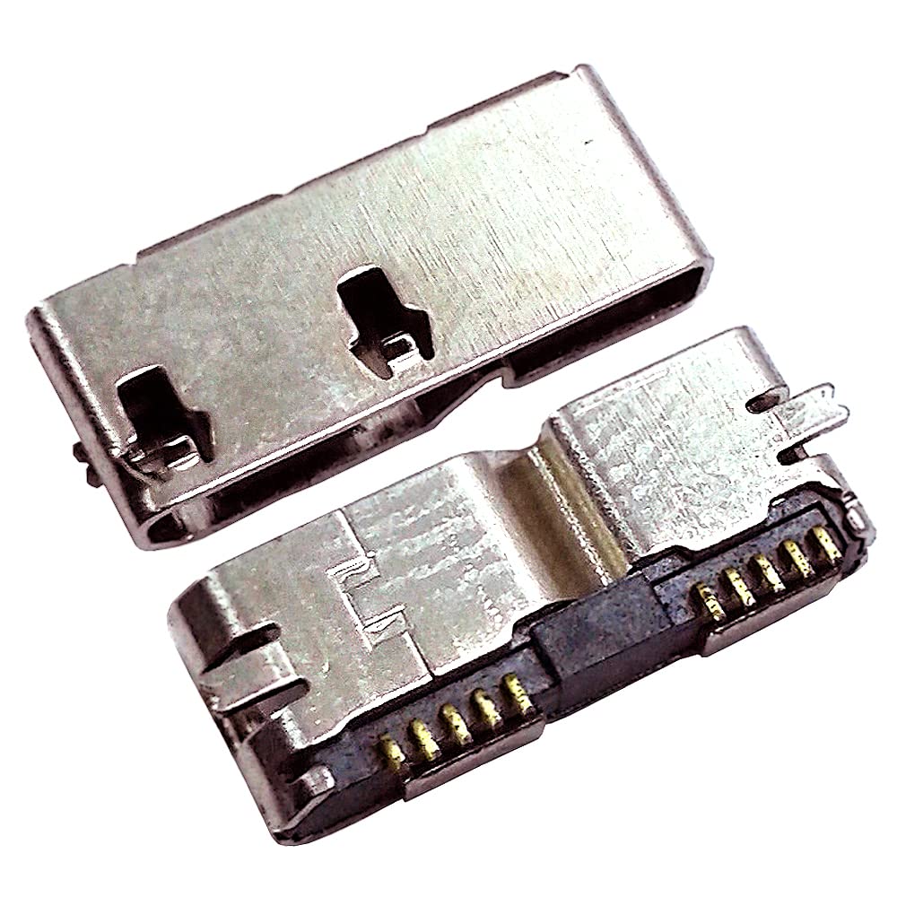 5PCS - Female Port 10P SMD SMT Micro USB 3.0 Charging Socket Jack B Type 10 Pin Mini Connector Repair Mobile External Hard Disk Drives Data Interface shape1 Replacement Adapter