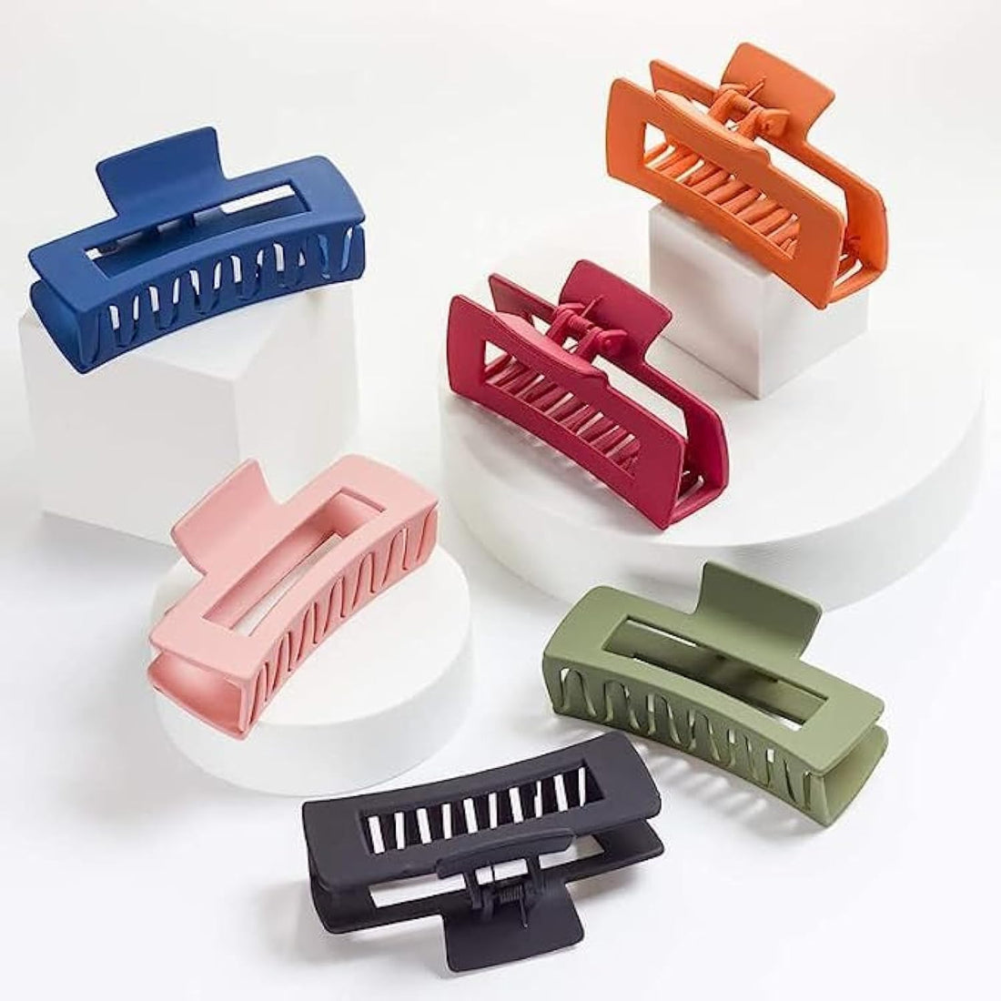 Large Claw Barrettes, Matte Giant Hair Clips for Women Girls Colorful Big Jaw Clips Strong Hold for Thick, Long, Soft Hair in Various Colors
