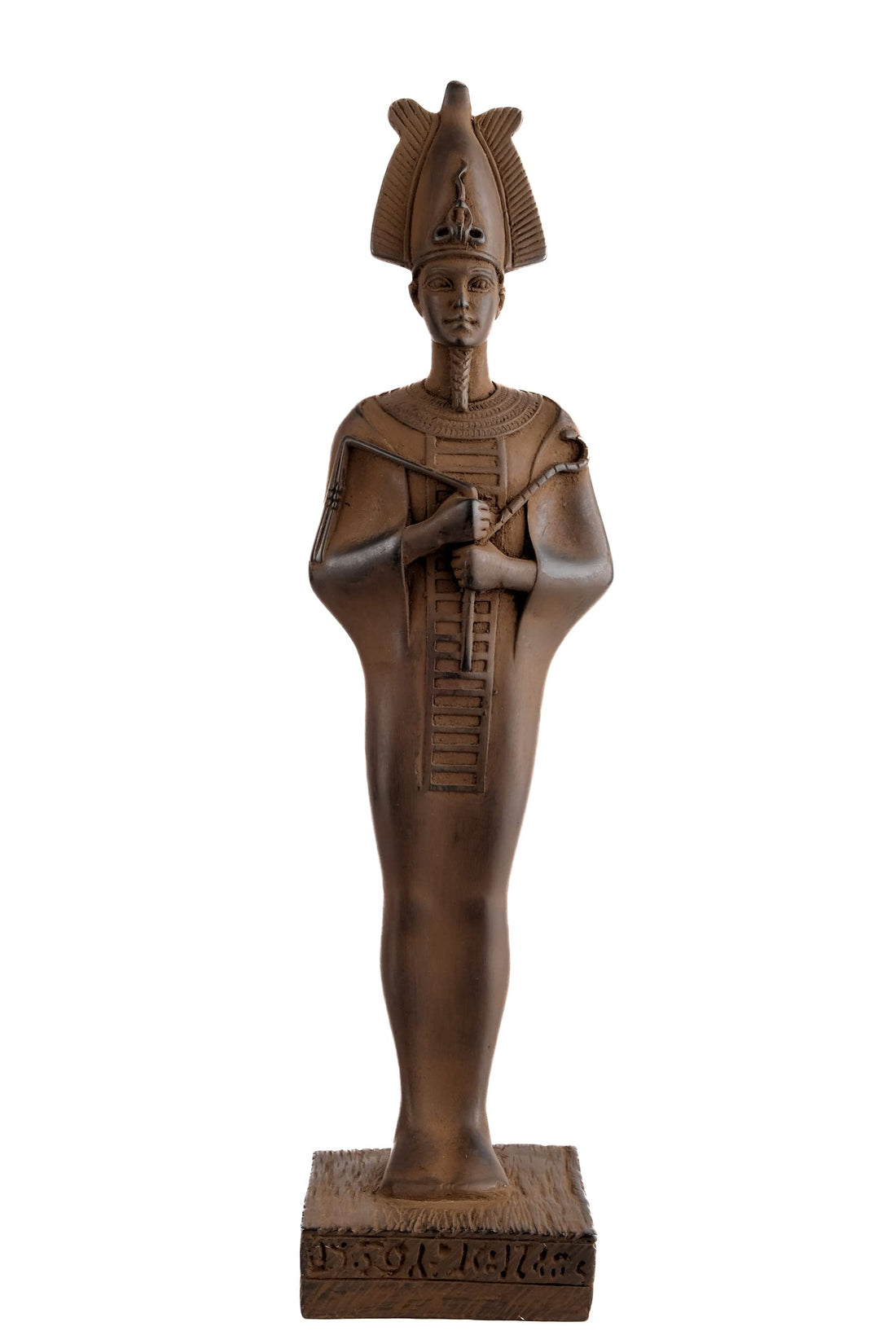 Statue god Osiris lord of the dead Matt finish made in Egypt. The first one associated with a mummy wrap.