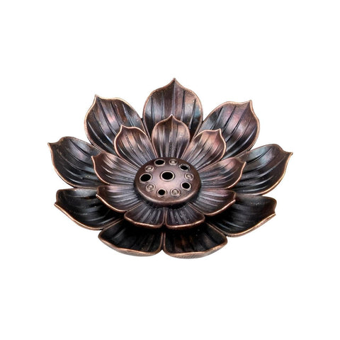 Meditation Accessories - Stunning Lotus Flower Incense Burner Design, Perfect for Enhancing Yoga and Mindfulness Spaces (small)