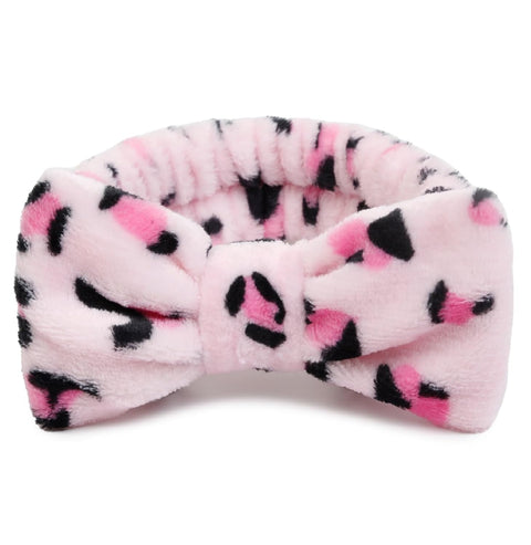 Soft Microfiber Spa Headbands for Women Washing Face, Cute Skincare Headband with Bow, Face Wash Headbands for Teen Girls, Party Favors Bow Hair Band (N-1)