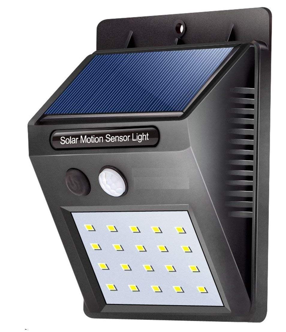 QERINKLE LED Bright Outdoor Security Lights with Motion Sensor Solar Powered Wireless Waterproof Night Spotlight for Outdoor/Garden Wall, Solar Lights for Home (20_LED)