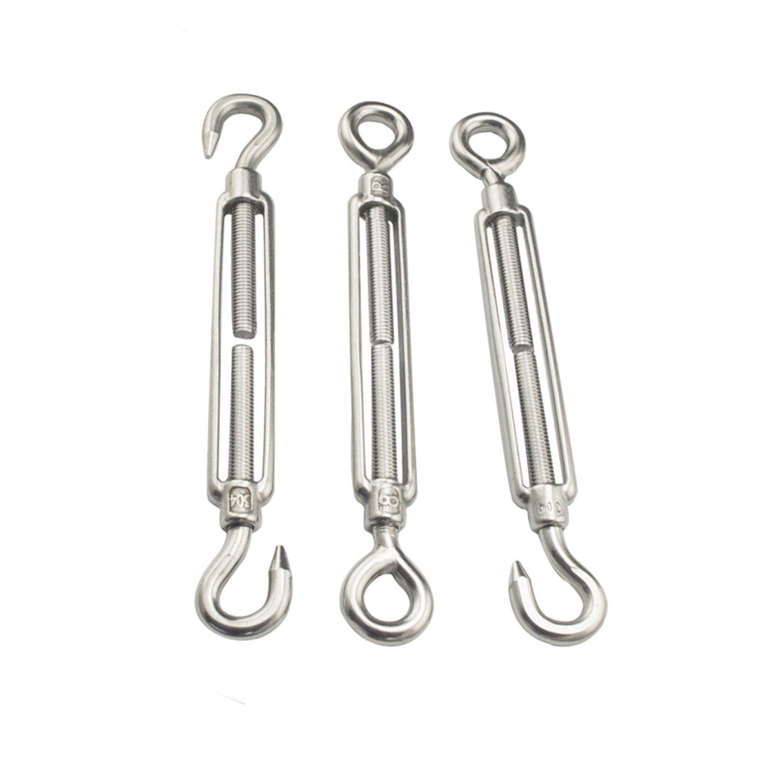 Expansion Bolt Steel 304 Wire Rope Cable Rigging Hook Adjust Eye Turnbuckle Tension Anchor Bolt Hammock Tent Awning Hardware Accessories for Solid Walls and Concrete