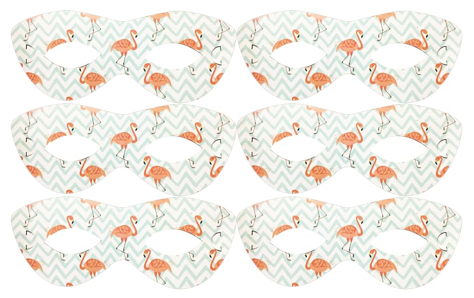 Paper Eye Mask FIAMINGO With Cat Eye Design For Party And Birthday Set Of 6 Pieces
