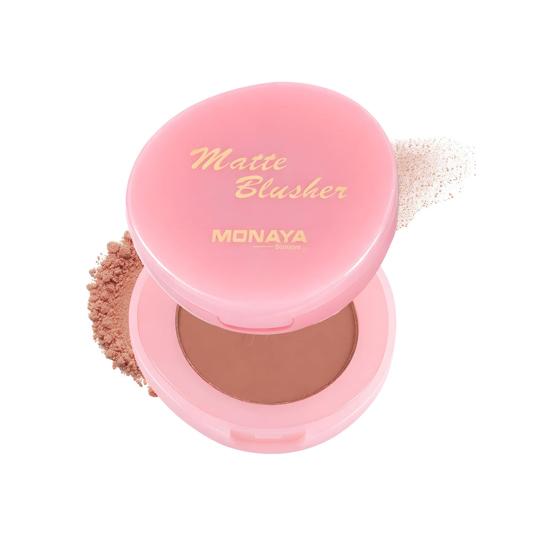 Monaya B007 Soft Matte Powder Blush – Natural Matte Finish with Smooth Color, Finely Milled Easy-to-Blend Powder Formula with No Caking, Buildable Coverage for Adjustable Intensity (B101A)