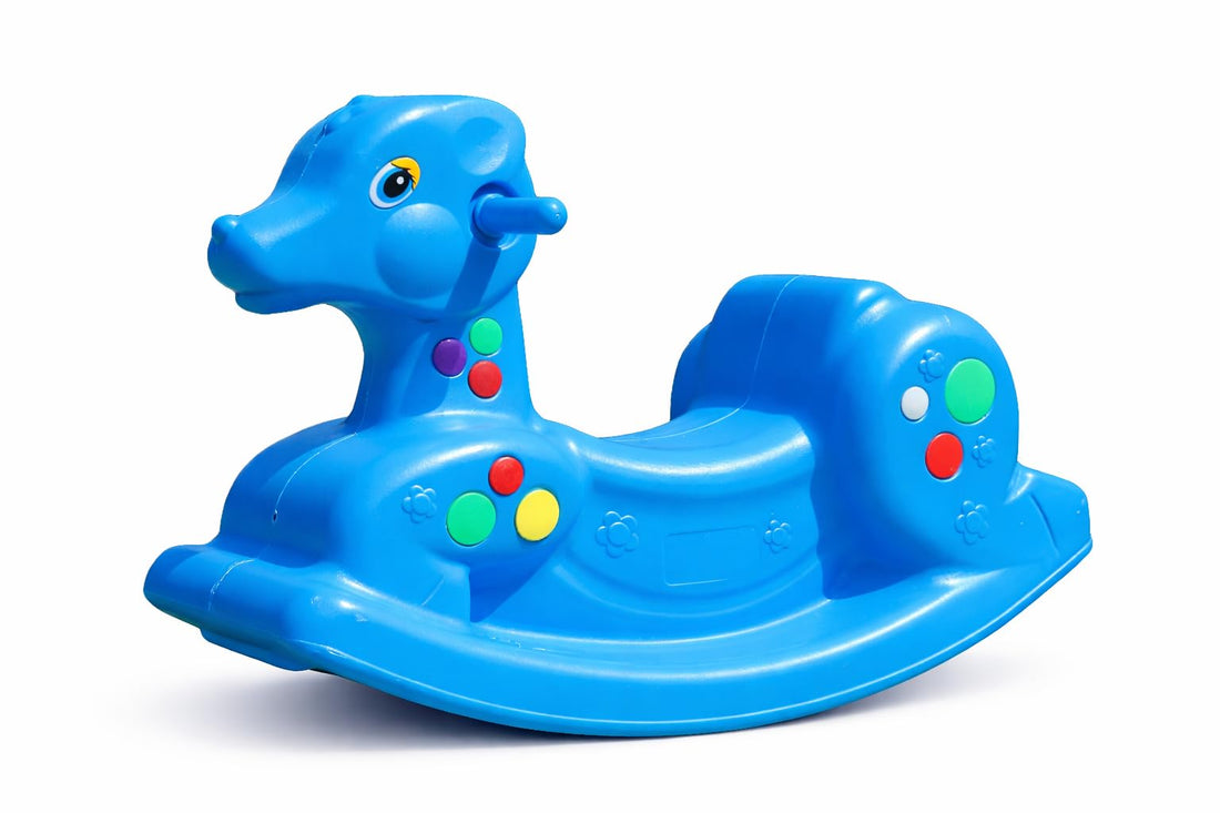 Joy & Learn Rocking gazelle - Blue, Made from high-quality material,Fun for Kids and Toddlers, Outdoor and Indoor use.