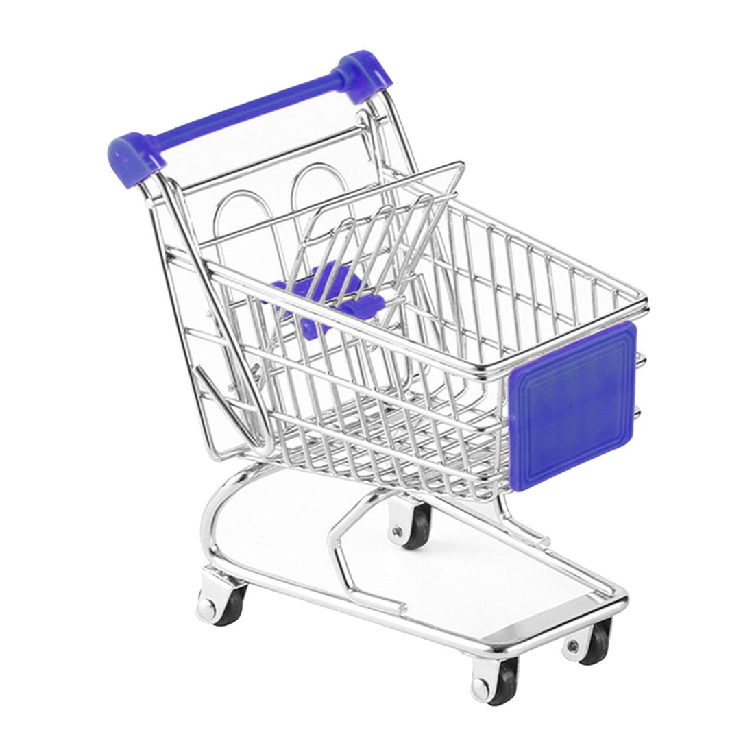 Mini Basket Basket Basket for Children Supermarket Hand Trolley Toy Supermarket Toy, Blue