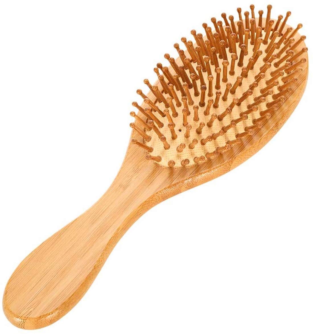 DELFINO Wooden Hair Brushes For Women Wooden Hair Brush Air Cushioned with Wooden Bristles Comb for Massaging Scalp, No Hair Tangle Hair Breakage, Promoting Hair Growth No Static Air Bag