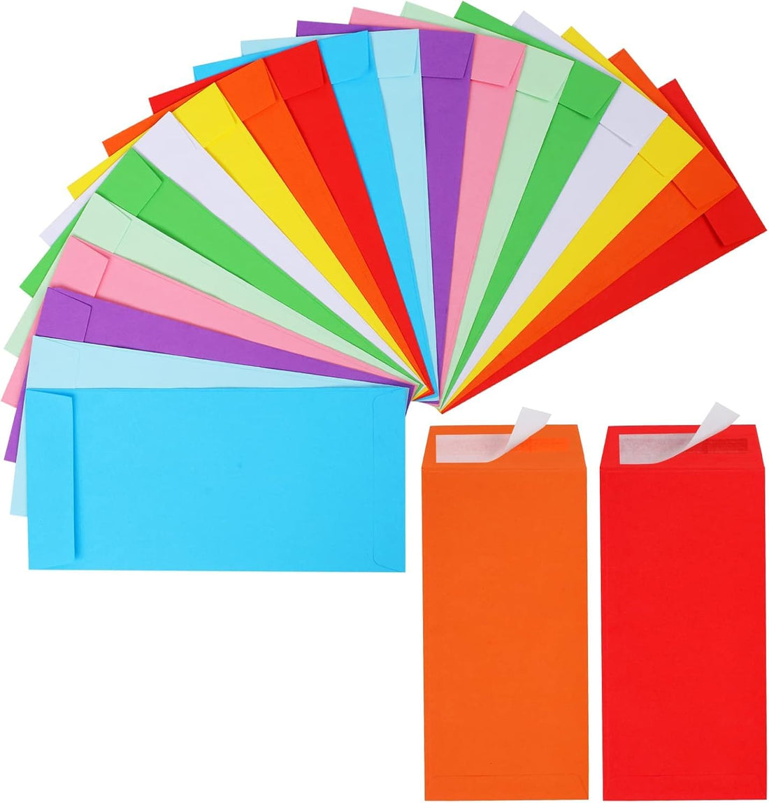 50 Envelopes Money Saving Challenge, 3.5x6.6inch Money Envelopes for Budgeting, Coins, Checks, Gift Cards & Tickets